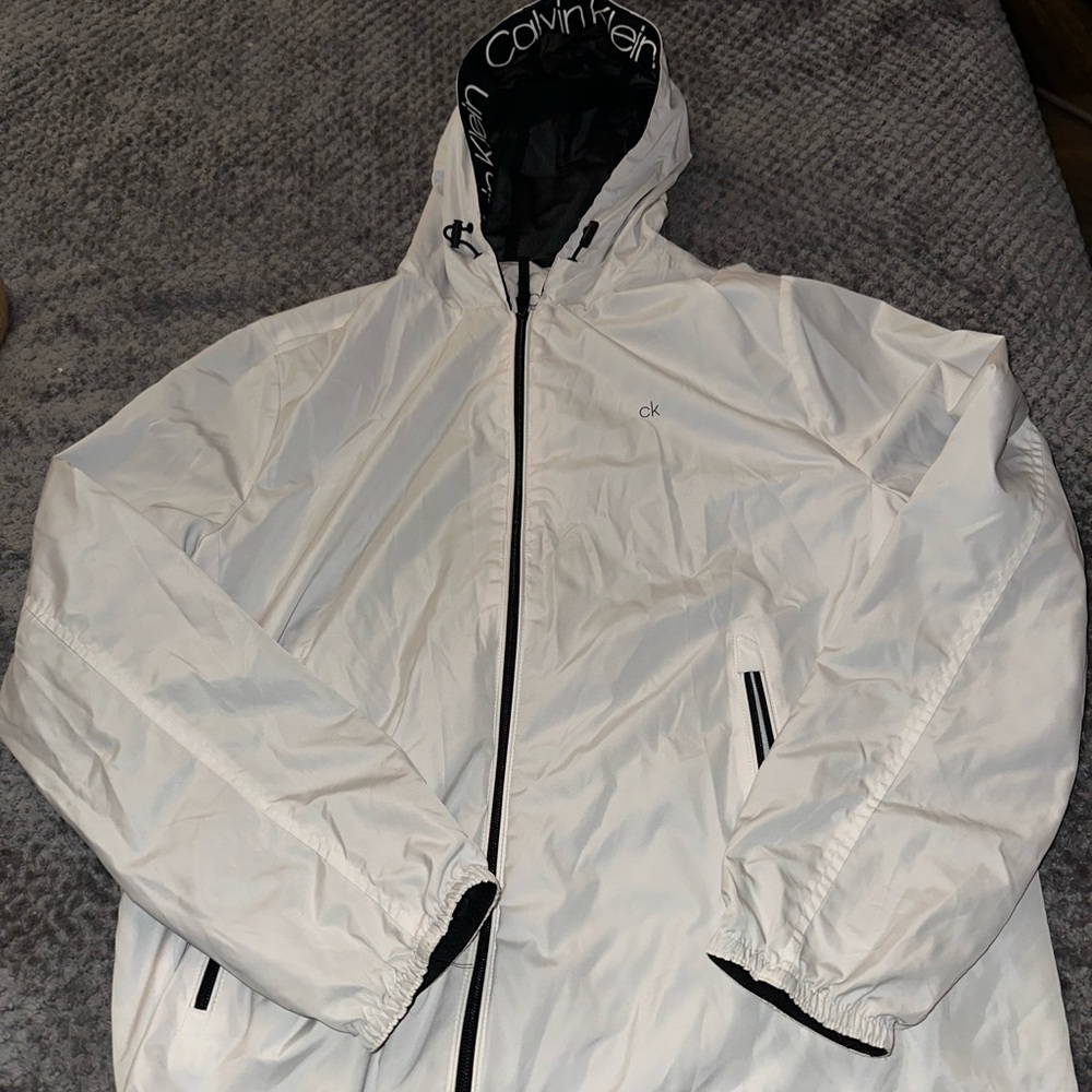 Calvin Klein Men's White Windbreaker
